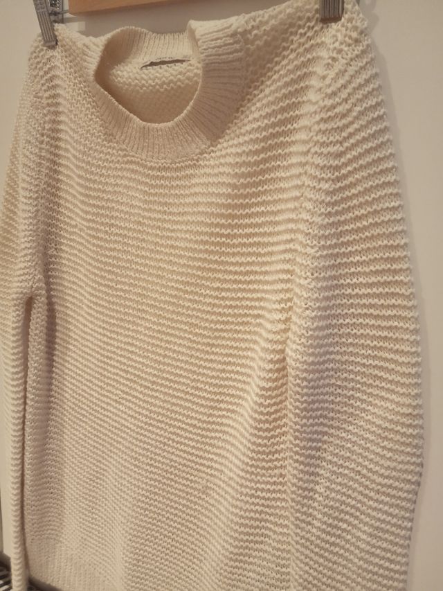 Jersey punto verano crema Zara M/L