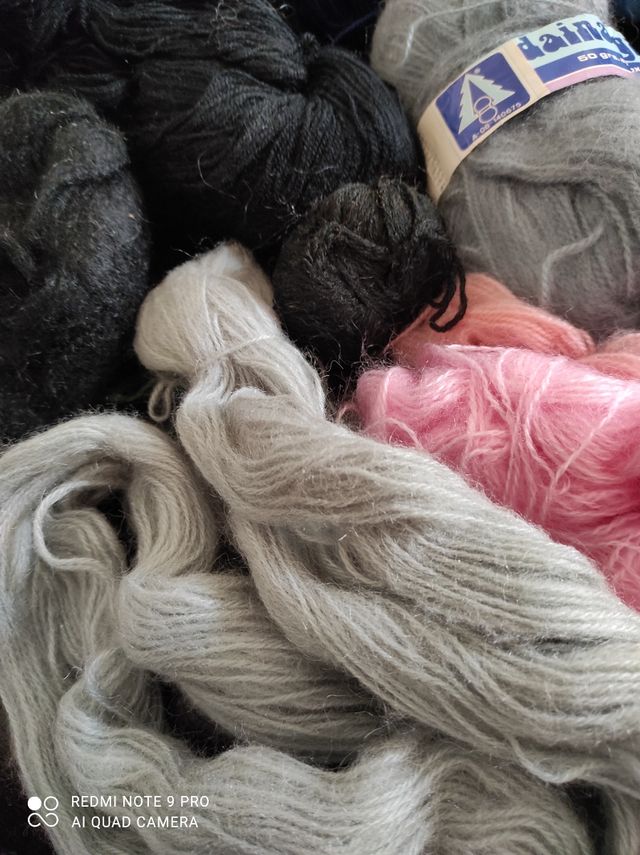 lanas crochet , punto.