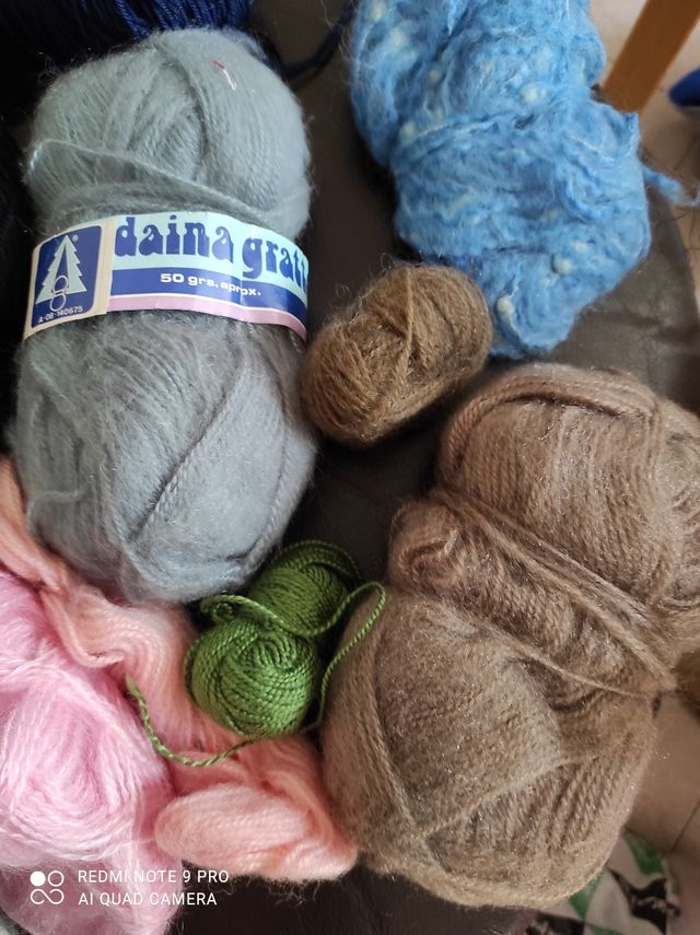 lanas crochet , punto.