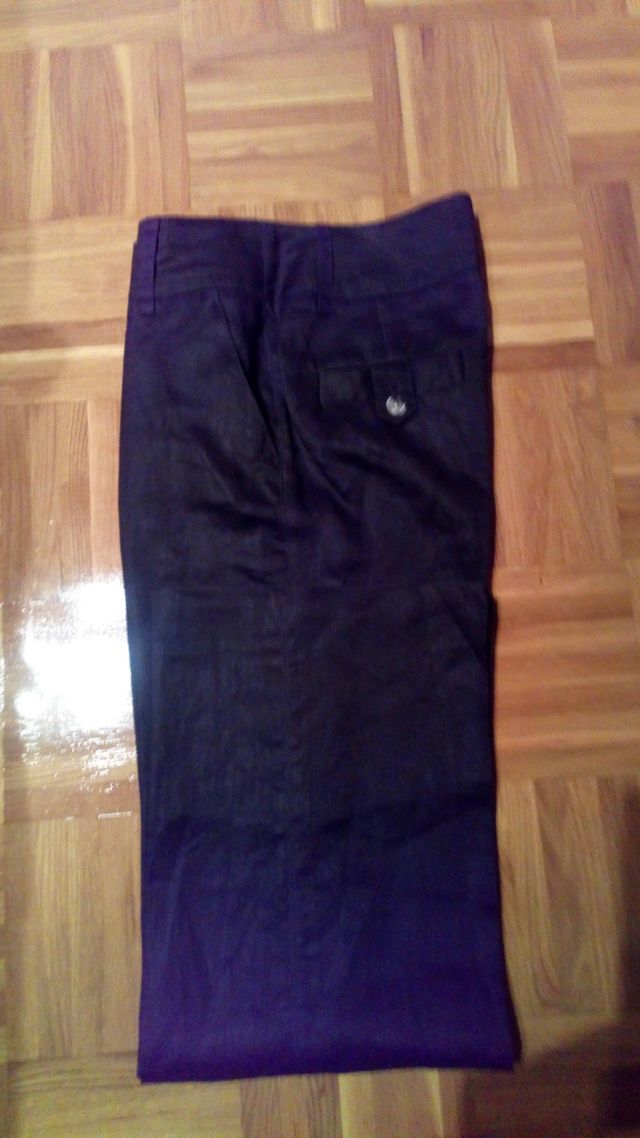 Pantalón de lino, Zara, talla 34