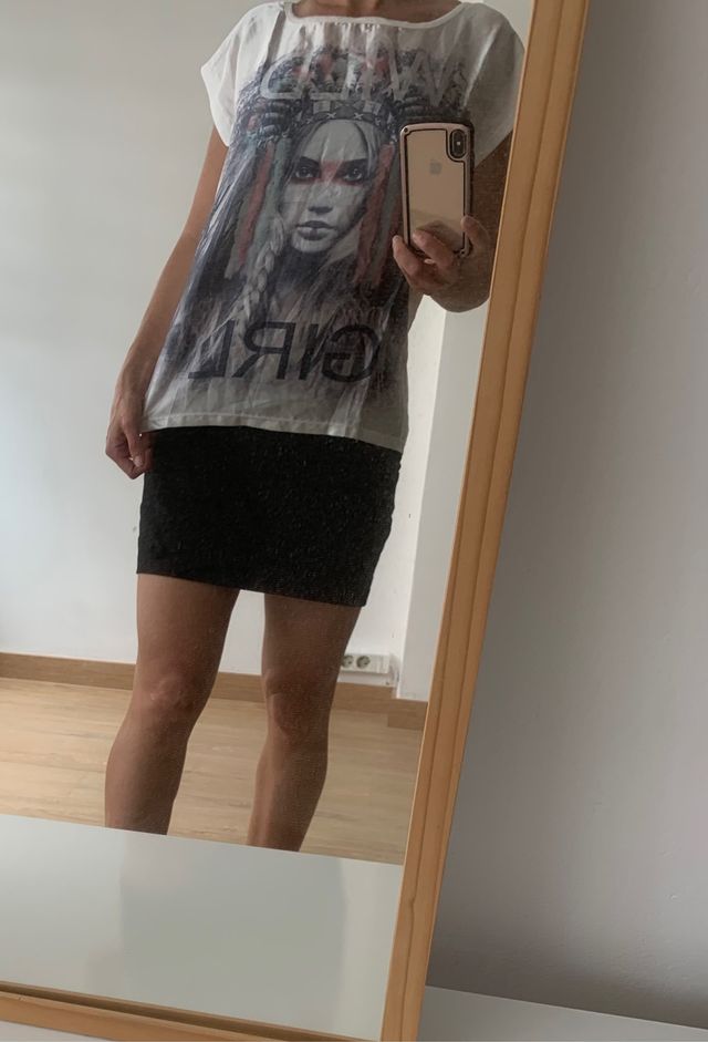 Camiseta con estampado india, talla M