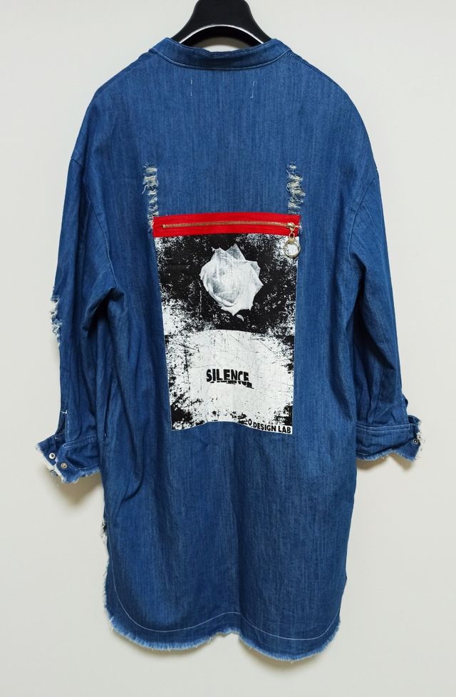 Chaqueta vaquera larga