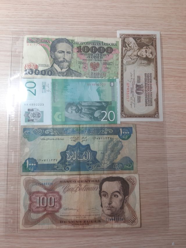 Billetes del mundo y antiguos 