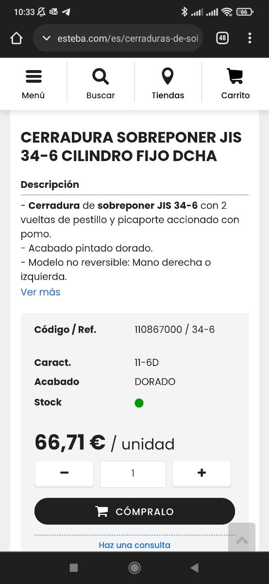 Lucchetto sinistro Jis 6 cm (60 mm)