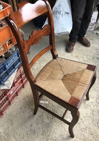 Silla Isabelina de caoba - Años 40