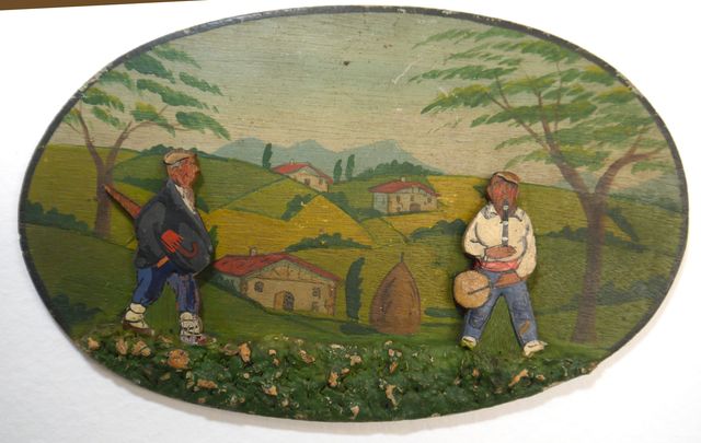 PINTURA TRADICIONAL VASCA ANTIGUA - AÑOS 20 sg. XX