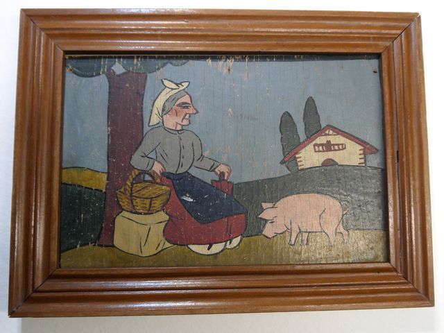 PINTURA TRADICIONAL VASCA ANTIGUA - AÑOS 20 sg. XX