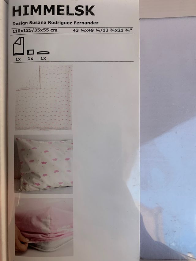 Sábanas nubes rosas 60x120