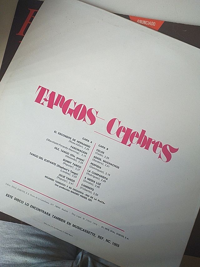 Vinilo Tangos Celebres.
