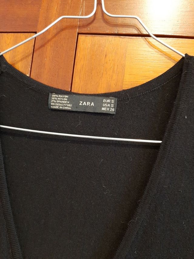 vestido punto negro. talla S. 36/38