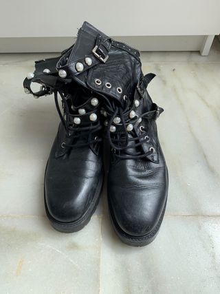 Botines Zara perlas de segunda mano en WALLAPOP