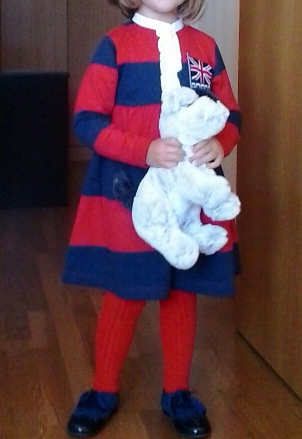 Vestido azúl y rojo Gocco T-3