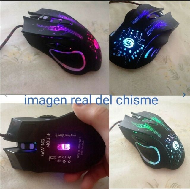 Ratón Gaming 3200DPI 6 botones LED optico