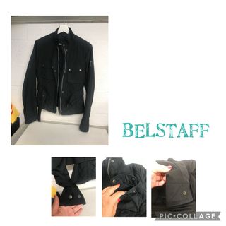 CHAQUETA NEGRA BELSTAFF TALLA 44/ M EUROPEA