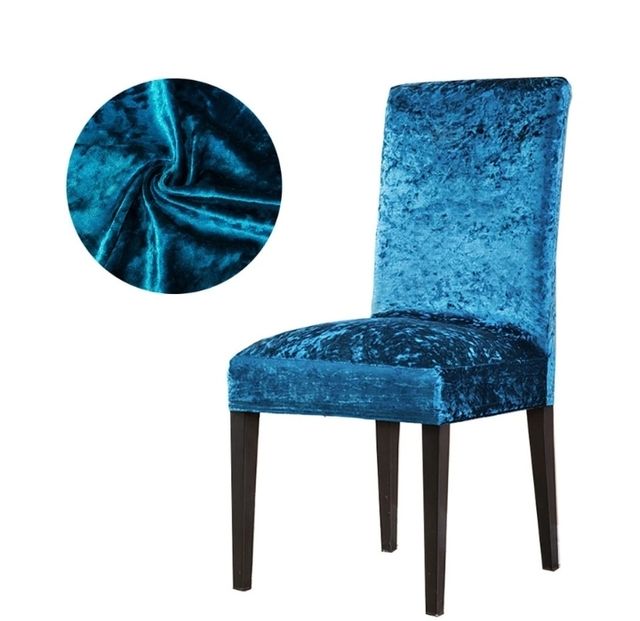 Funda elástica terciopelo azul. Nueva