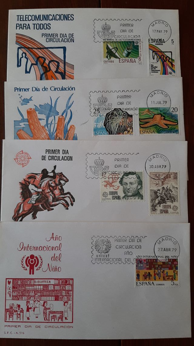 Sellos Primera edición Años 78, 79, 80.