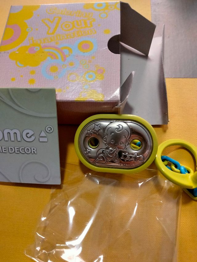 cadena chupete de plata