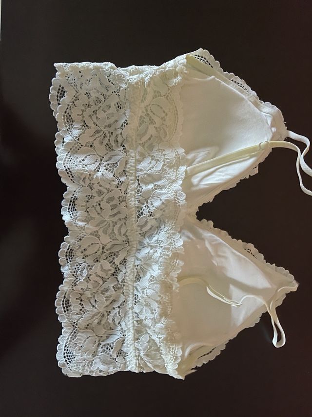 Bralette encaje blanco