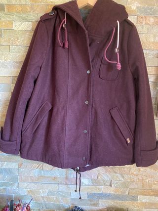 parka burdeos mujer