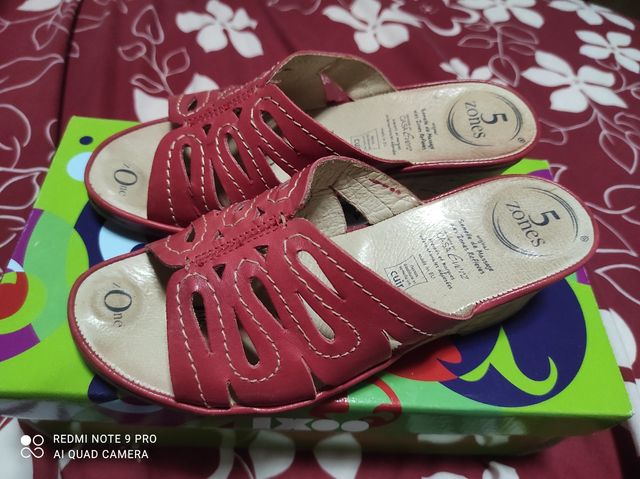 Sandalias cuñas, mujer talla 37.