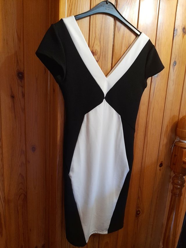 Vestido Blanco y Negro