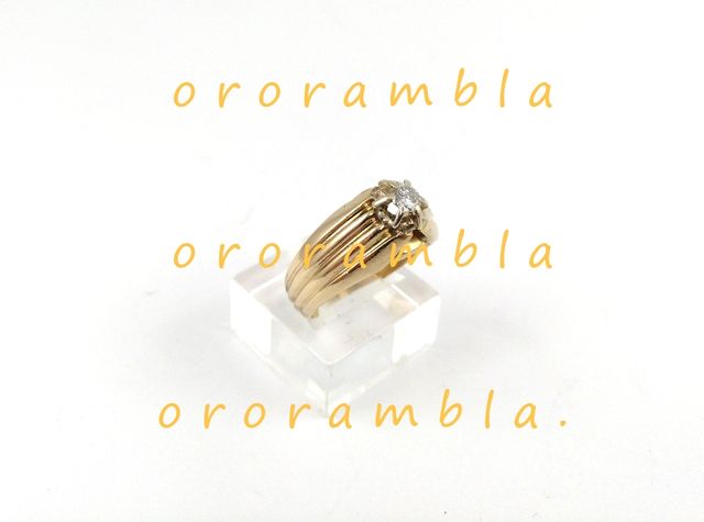 Anillo oro 18k solitario diamante