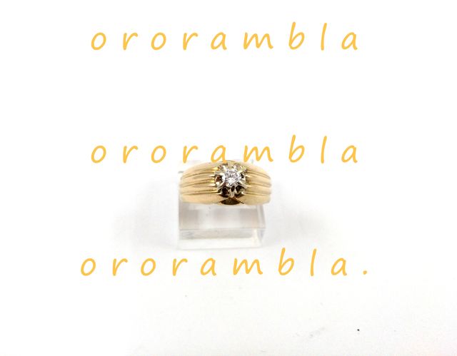 Anillo oro 18k solitario diamante