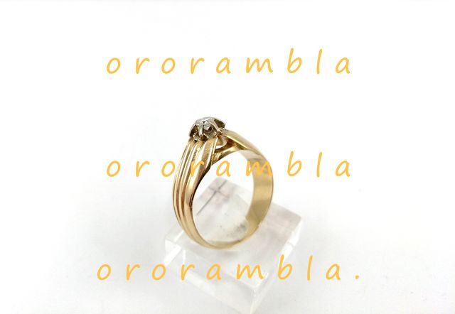 Anillo oro 18k solitario diamante