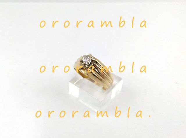 Anillo oro 18k solitario diamante