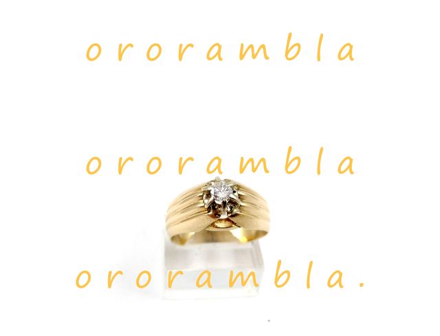 Anillo oro 18k solitario diamante