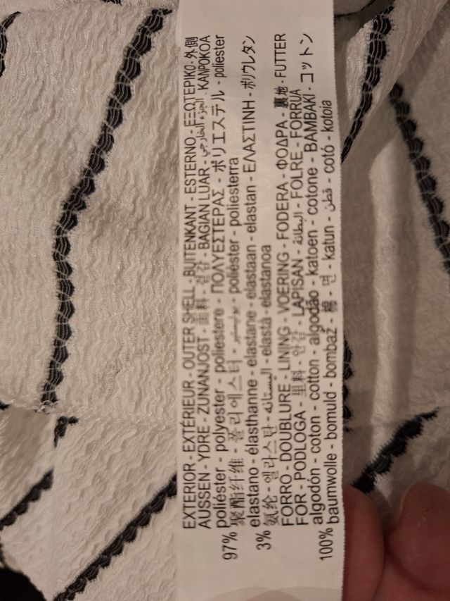 vestido verano blanco/negro