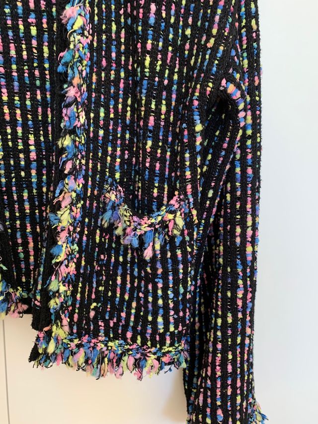 Chaqueta punto tweed Zara