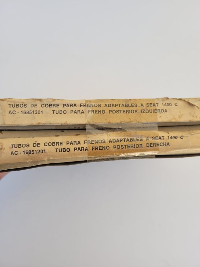Pareja tubo freno cobre SEAT 1400C