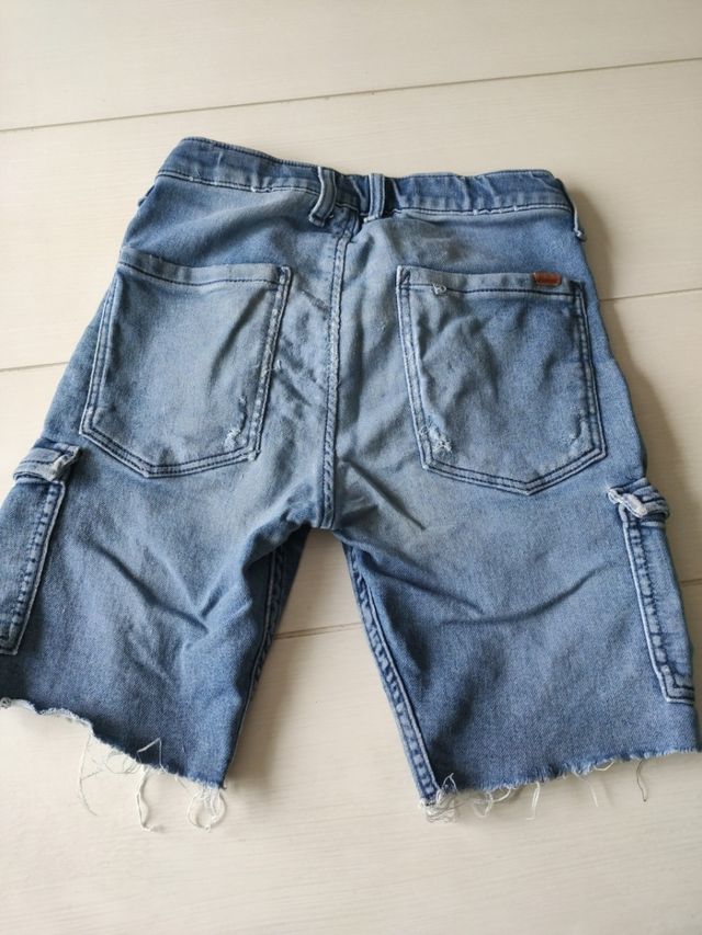 Pantalón corto vaquero + bermuda algodón verde