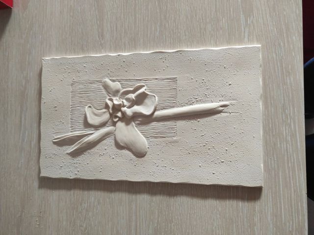 cuadro de flor marmolina