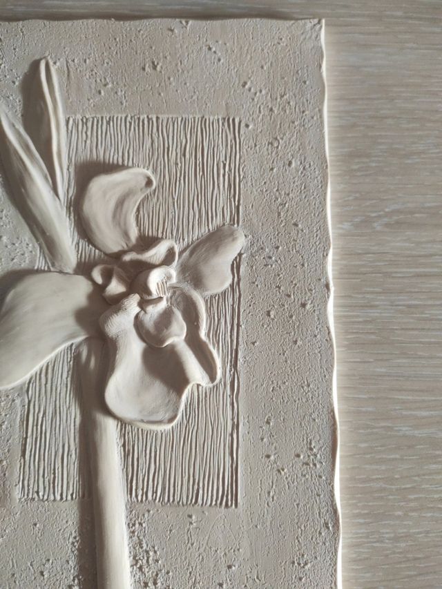 cuadro de flor marmolina