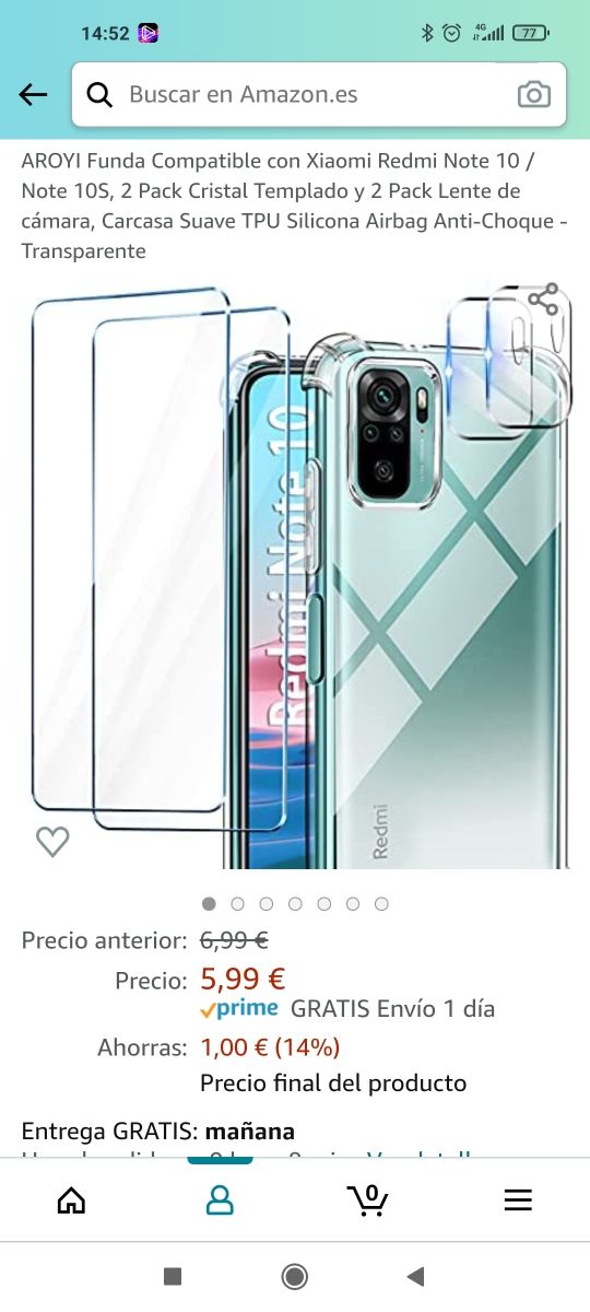 AROYI Funda Compatible con Xiaomi Redmi Note 10 /