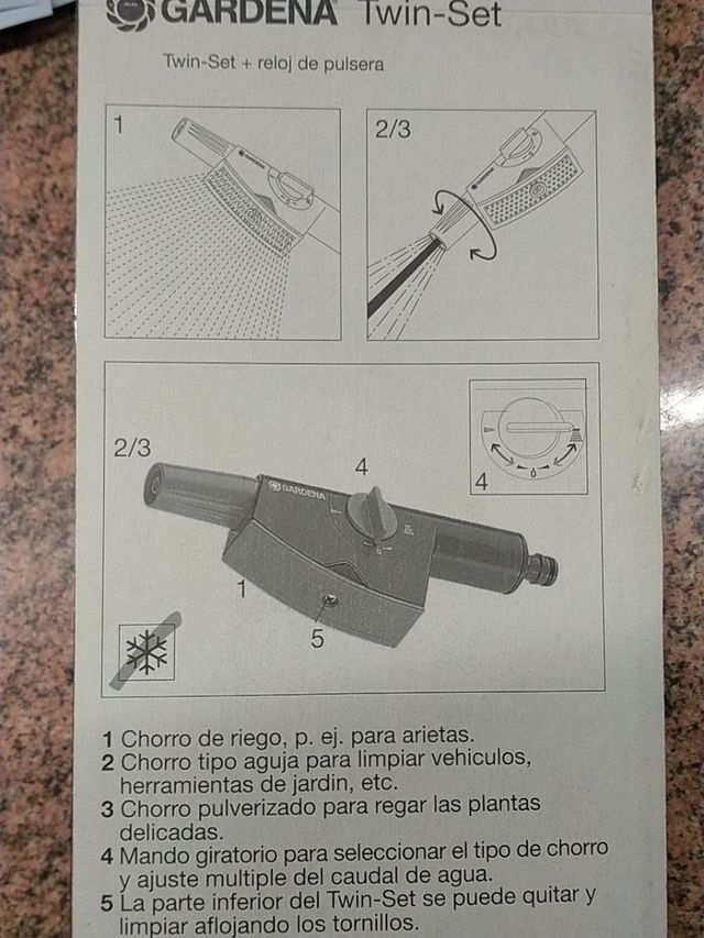 Aspersor sin estrenar