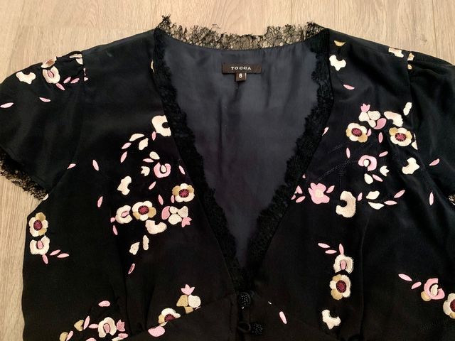 Top seda bordada Tocca