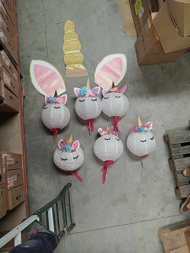 Decoración unicornio para fiestas.