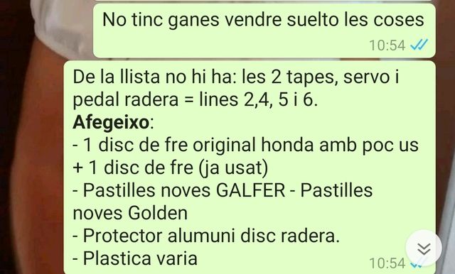 Recanvis honda cr 250 2002-2007