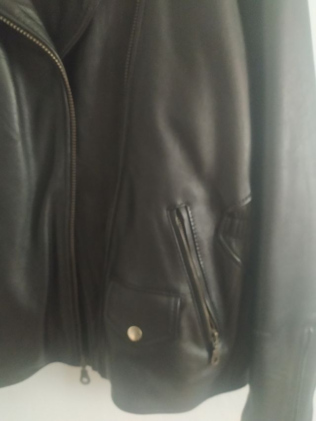 Cazadora de cuero hombre