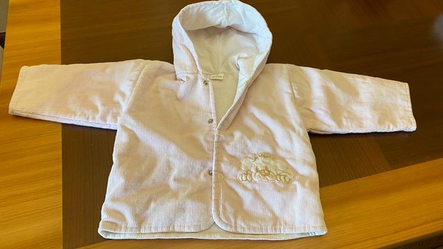 Abrigo de pana, color rosa palo