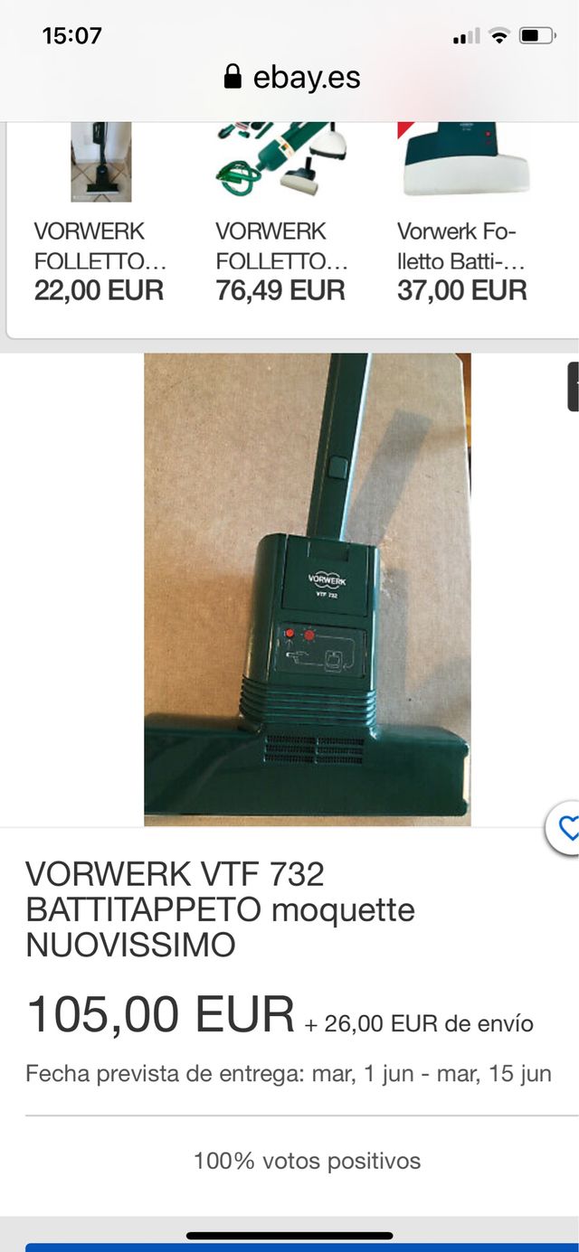 Vorwerk limpiadora de alfombras