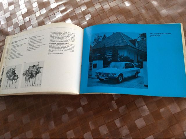 bmw e3 2500, e9, manual de uso y entretenimiento