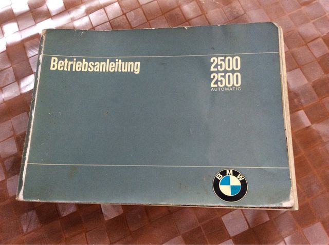 bmw e3 2500, e9, manual de uso y entretenimiento