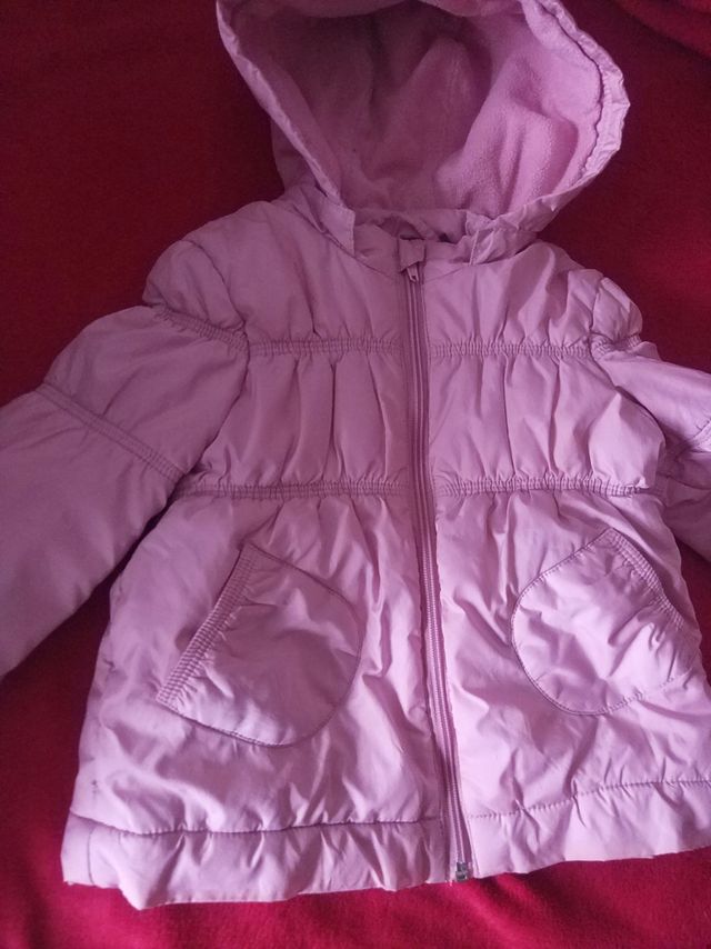 chaqueta color palo rosa de bebe