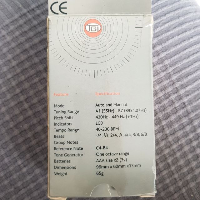 Afinador y metrónomo dos en uno marca TGI nuevo