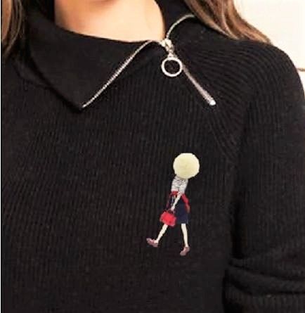 Originales broches de acrilico con pelo afro