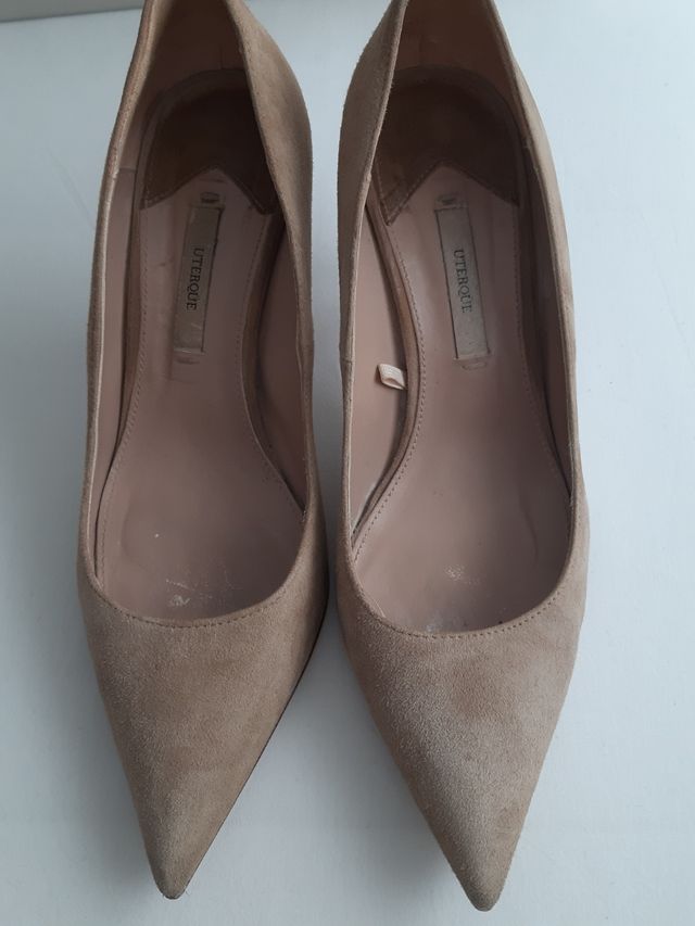 Zapatos salón ante visón  38